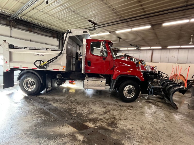 A new Public Works truck sits in the town garage.