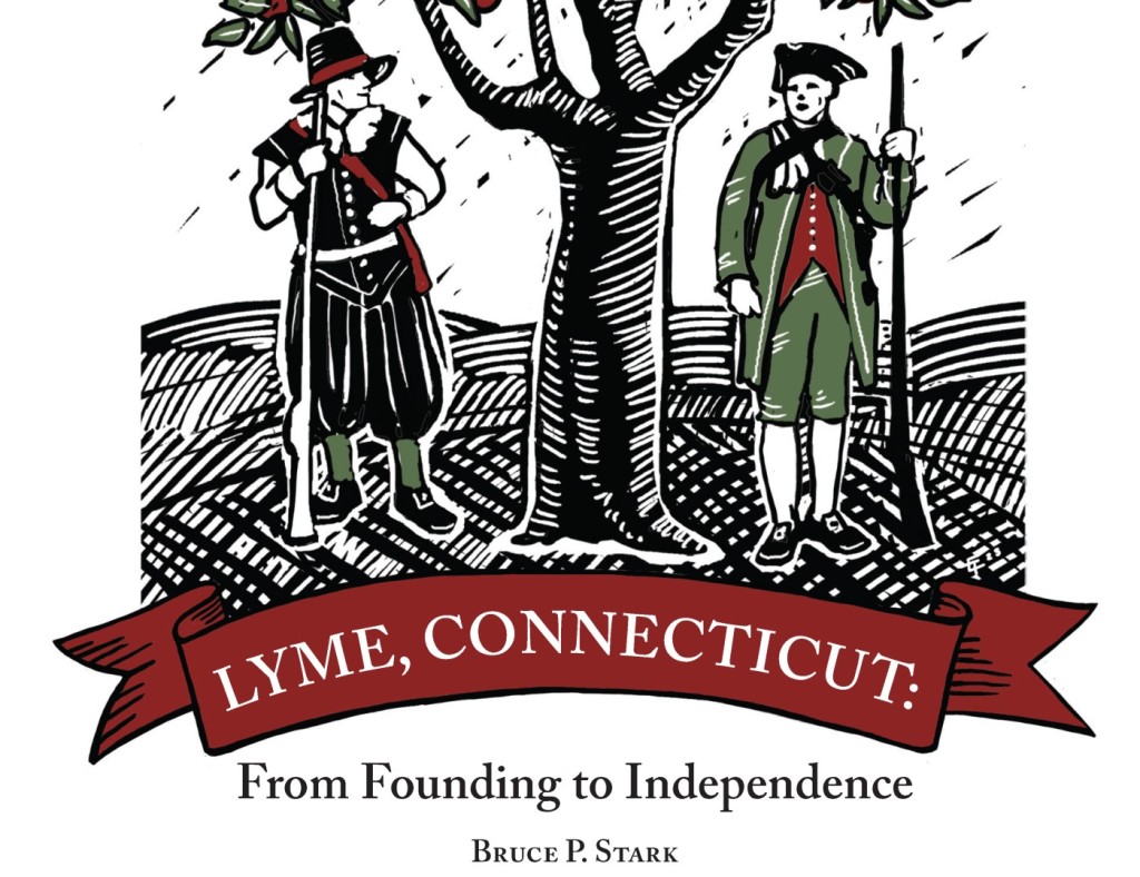 Book cover showing two revolution-era soldiers on either side of an apple tree. 