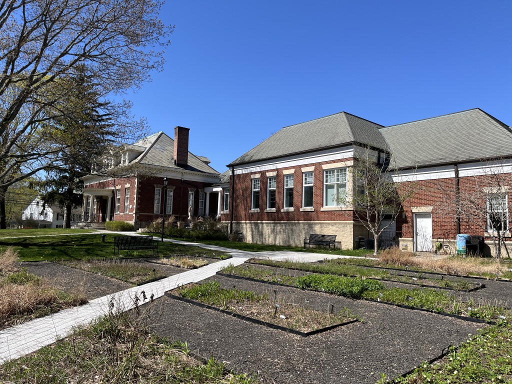 An exterior photo of the library.